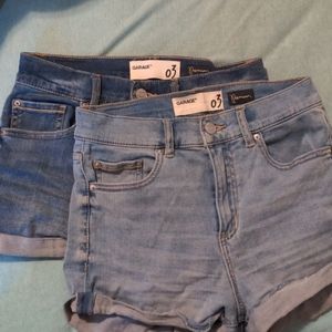 2 High Waisted Jeans Shorts